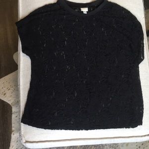 Black lace blouse